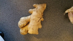 A large "thumb sized" chunk of Ginger.